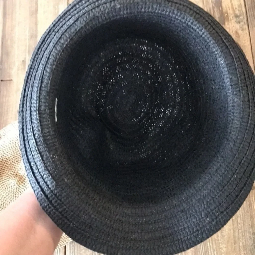 Hat Set White Black Brown Size aprox 20.7” paper/polyester Blend